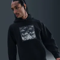Nike Solo Swoosh чоловічі Pullover Fleece Толстовка з капюшоном колір чорний