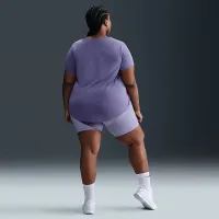 Nike Dri-FIT жіноча футболка (великі розміри) колір фіолетовий