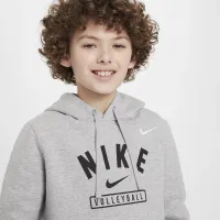 Nike Big детские волейбольные Pullover Толстовка с капюшоном цвет серый