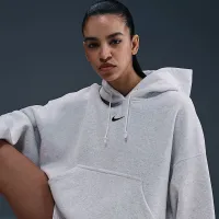 Nike Sportswear Phoenix Fleece женская Over-оверсайз Pullover Толстовка с капюшоном цвет коричневый