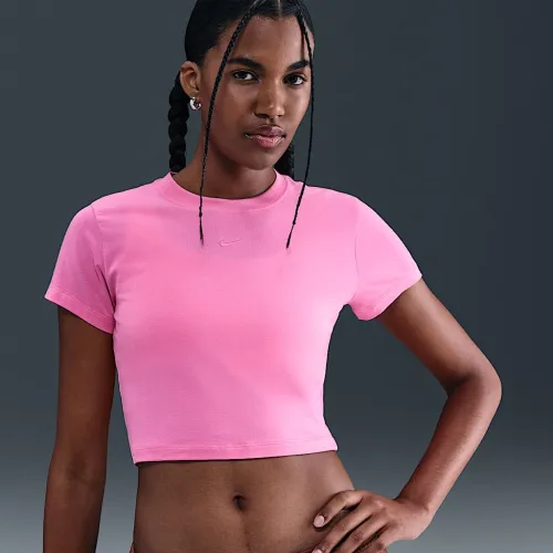 Nike Sportswear Chill Knit жіноча Cropped футболка Pink