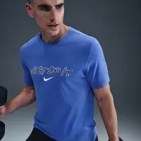 Nike мужские Dri-FIT тренировочные футболка синий