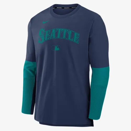 Seattle Mariners Authentic Collection Player чоловічі Nike Dri-FIT MLB Pullover світшот блакитний