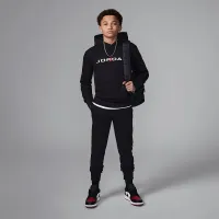 Nike Jordan Big дитячі Baseline Pullover Толстовка з капюшоном колір чорний