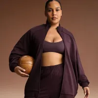 NikeSKIMS Matte Tricot женская оверсайз Full-Zip Track Куртка цвет красный