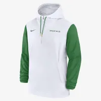 Oregon Ducks Sideline Pre-Game Player чоловічі Nike College 1/2-Zip Hooded Куртка колір білий