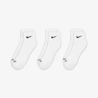 Nike Everyday Plus Cushioned тренувальні Ankle шкарпетки (3 пар) колір білий