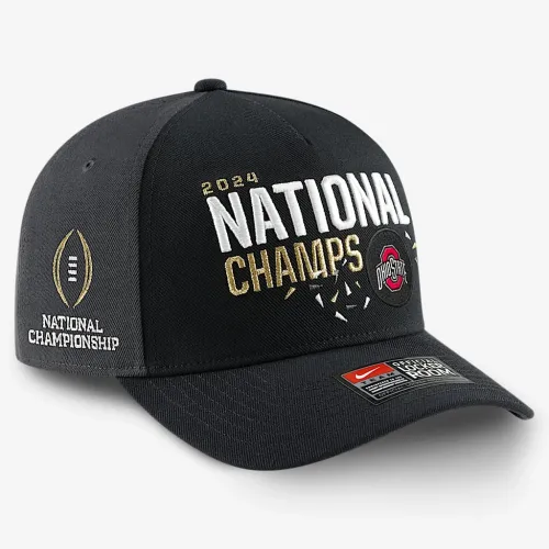 Ohio State Buckeyes 2025 College Football Playoff National Champions Locker Room Club мужские Nike Dri-FIT College Adjustable Hat цвет черный