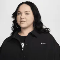 Nike Sportswear Essential жіноча оверсайз UV Woven Coaches' Куртка (великі розміри) колір чорний