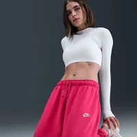 Nike Sportswear Club Fleece женская Mid-Rise оверсайз Sweatpants Pink