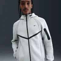 Nike Tech мужские Color-Block Full-Zip Fleece Windrunner Куртка цвет серый