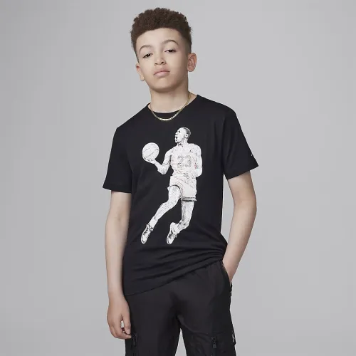 Nike Air Jordan Big детские Dots Graphic футболка цвет черный