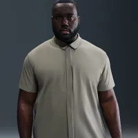 Nike 24.7 PerfectStretch мужские Dri-FIT Short-Sleeve Button-Down Top цвет зеленый