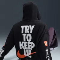 Nike Club мужские оверсайз French Terry Pullover Толстовка с капюшоном цвет черный