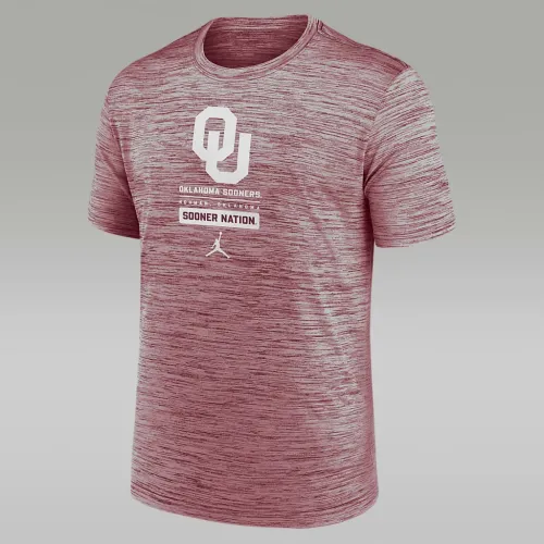 Oklahoma Sooners Campus Center Block Velocity чоловічі Nike Dri-FIT College футболка колір червоний