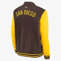 San Diego PaКостюм Authentic Collection Dugout мужские Nike MLB Full-Zip Bomber Куртка цвет коричневый