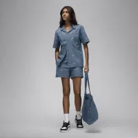Nike Jordan жіноча Woven Top блакитний