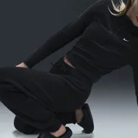 Nike Sportswear Phoenix Cozy Букле жіноча З високою талією оверсайз Knit Pants колір чорний