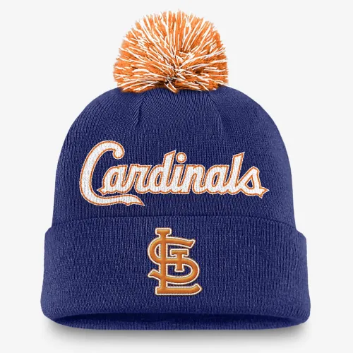 St. Louis Cardinals Peak чоловічі Nike MLB Cuffed Pom Beanie блакитний