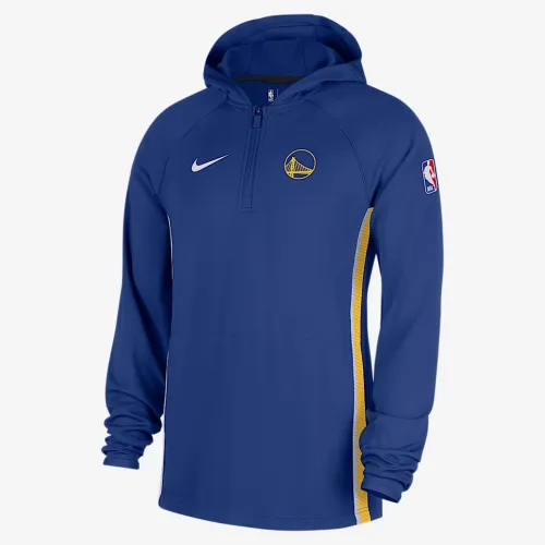 Golden State Warriors Zoned мужские Nike Dri-FIT NBA 1/4-Zip Толстовка с капюшоном синий