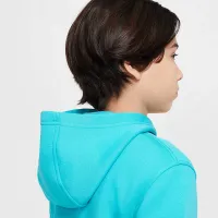 Nike Sportswear Club Fleece Big детские Толстовка с капюшоном цвет зеленый