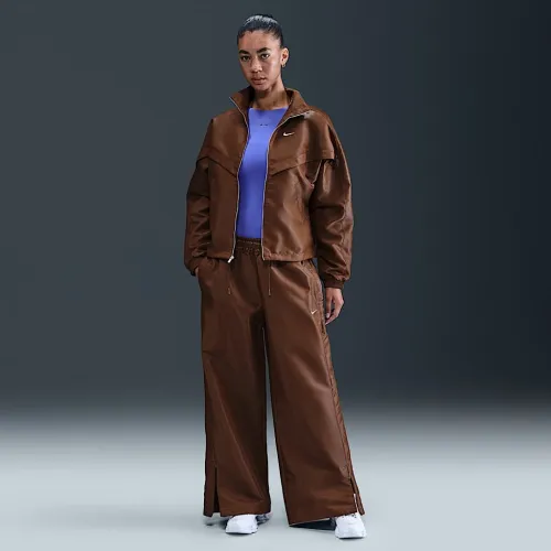 Nike Sportswear Windrunner жіноча Shine Pants колір коричневий