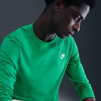 Nike Sportswear Club чоловічі Long-Sleeve футболка колір зелений