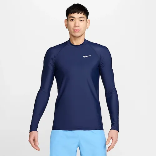 Nike Swim цвет белыйwater мужские Long-Sleeve Rashguard синий