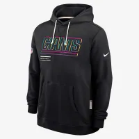 New York Giants Crucial Catch Sideline чоловічі Nike Dri-FIT NFL Pullover Толстовка з капюшоном колір чорний