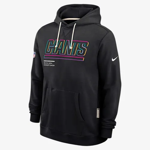 New York Giants Crucial Catch Sideline чоловічі Nike Dri-FIT NFL Pullover Толстовка з капюшоном колір чорний