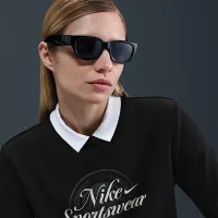 Nike Sportswear Club Fleece женская Graphic Crew-Neck свитшот цвет черный