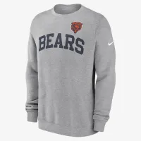 Chicago Bears Club мужские Nike NFL Pullover Crew цвет серый