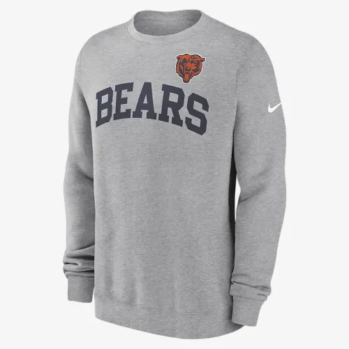 Chicago Bears Club мужские Nike NFL Pullover Crew цвет серый
