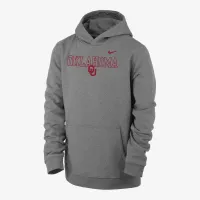 Oklahoma Club Fleece Big дитячі (для хлопчиків) Nike College Толстовка з капюшоном колір сірий