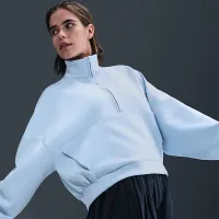 Nike 24.7 ImpossiblySoft жіноча Dri-FIT оверсайз 1/2-Zip Top блакитний