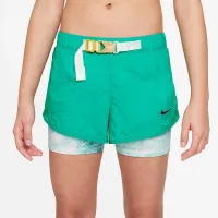 Nike Tempo Big дитячі (Girls') Tie-Dye Running шорти колір зелений