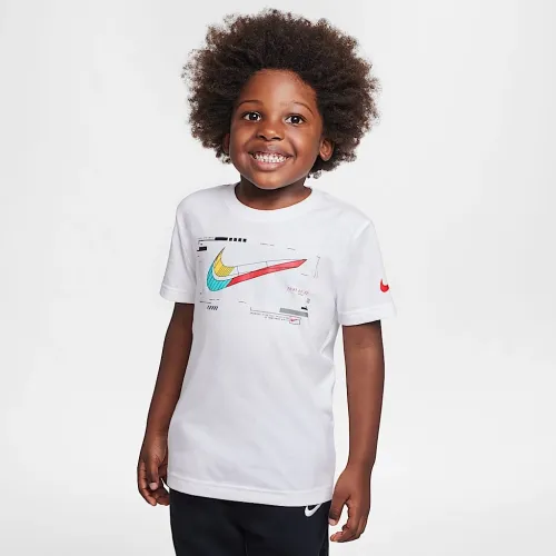 Nike Little детские синийprint футболка цвет белый