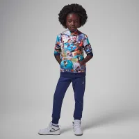 Nike Jordan MJ Brooklyn Little детские 2-Piece Printed Fleece Толстовка с капюшоном набор синий