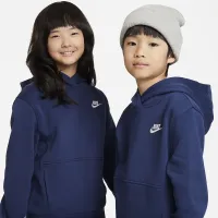 Nike Sportswear Club Fleece Big детские Pullover Толстовка с капюшоном синий