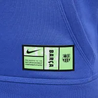 FC Barcelona Club Third Big детские (для мальчиков) Nike Soccer Pullover Толстовка с капюшоном синий