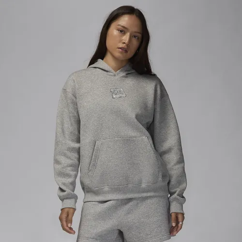 Nike Jordan Brooklyn Fleece жіноча Pullover Толстовка з капюшоном колір сірий