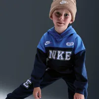 Nike Sportswear Little детские P.E. Blocked Pullover Толстовка с капюшоном and Pants набор синий