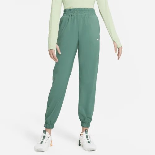 Nike Dri-FIT One Big дитячі (Girls') Woven тренувальні Pants колір зелений