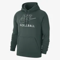 Nike Swoosh Club Fleece чоловічі Pickleball Pullover Толстовка з капюшоном колір зелений