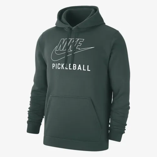 Nike Swoosh Club Fleece чоловічі Pickleball Pullover Толстовка з капюшоном колір зелений