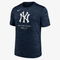 New York Yankees Velocity чоловічі Nike Dri-FIT MLB футболка блакитний