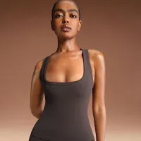 NikeSKIMS Vintage Seamless женская Racerback Tank Top цвет коричневый