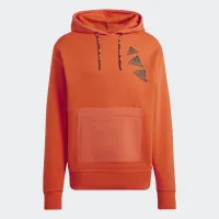 Кофта/футболка adidas Essentials BrandLove Fleece Толстовка з капюшоном HL9385 - помаранчева