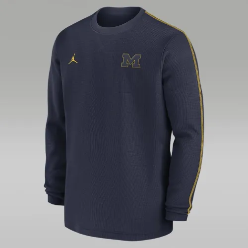 Michigan Wolverines Sideline Coach чоловічі Nike College Long-Sleeve Top блакитний