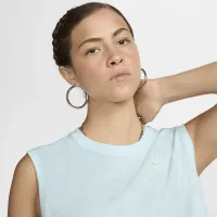 Nike Sportswear Club женская Sleeveless Cropped Top синий